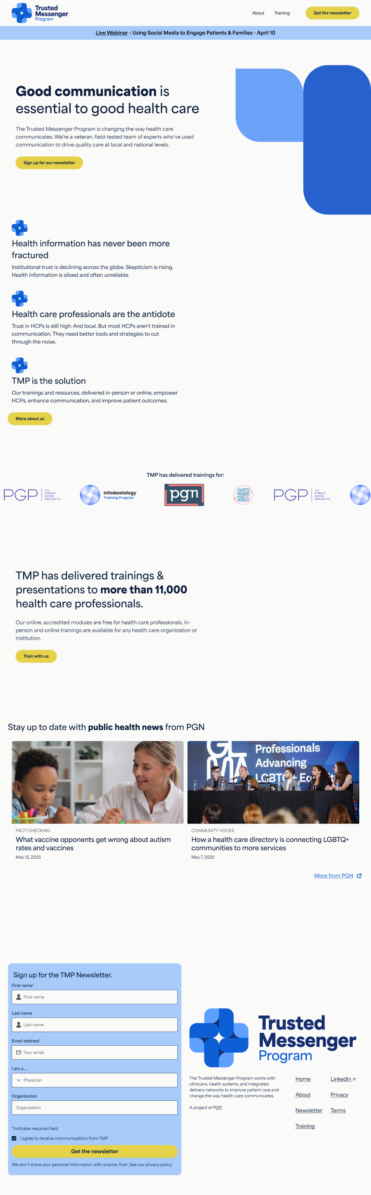Trusted Messenger Program Homepage