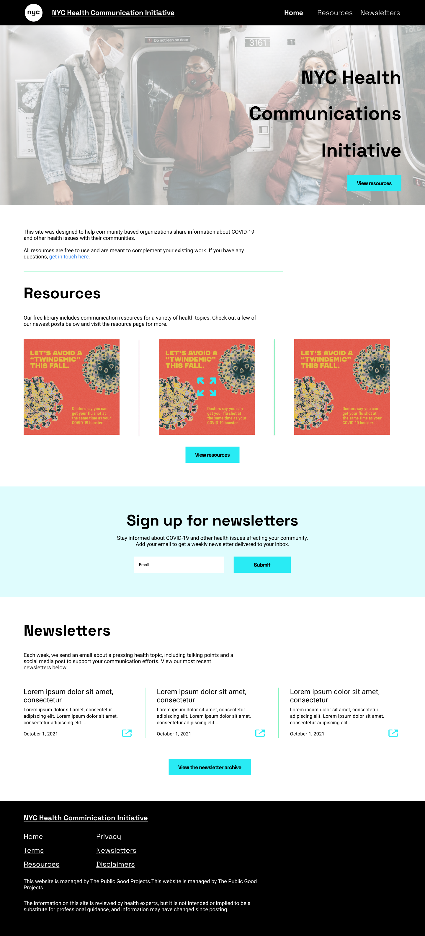 NYC Health Comms Homepage