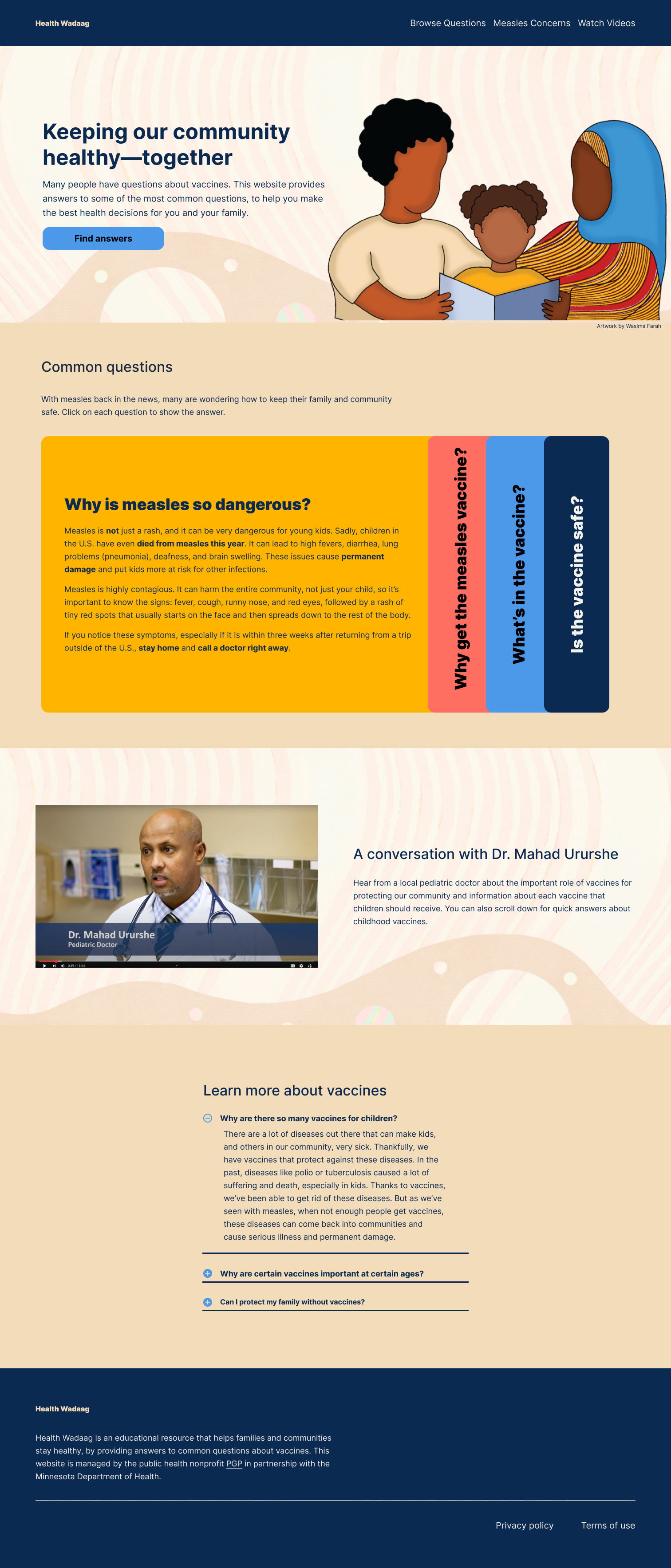 Health Wadaag Homepage