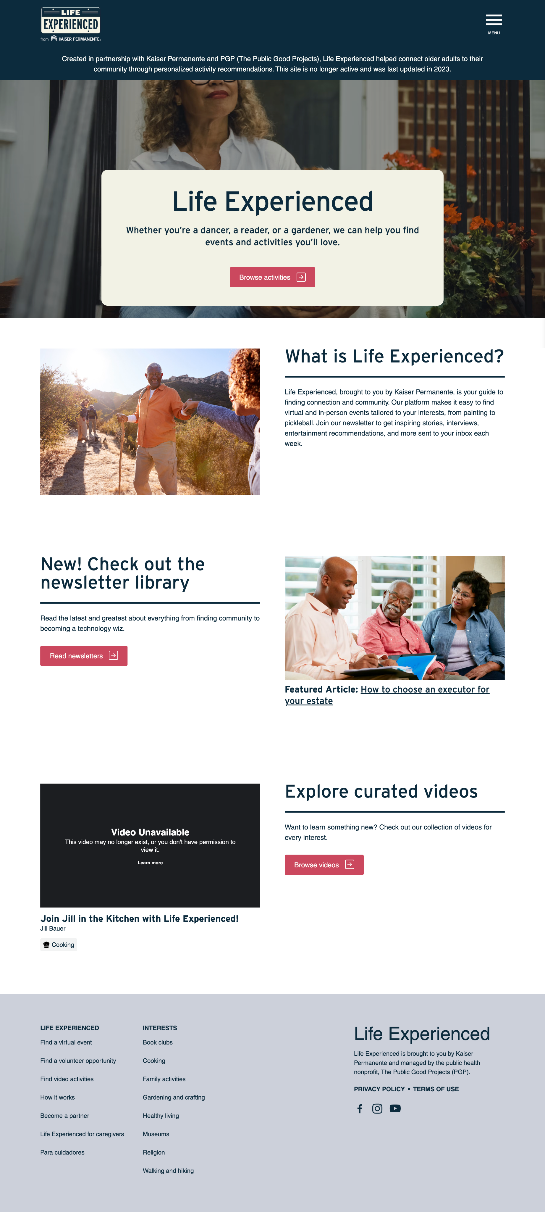 Life Experienced Homepage